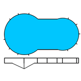 Whitsunday Resin 29 x 16 (8.88 x 4.8m) 4'6" Keyhole pool with deep end